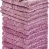 12PCS Kitchen Towels Dish Towels, Multipurpose Reusable Dish Cloths, Double-Sided Microfiber Cleaning Rags for Furniture, Car, Tea, Bowl, 10x 6 inch